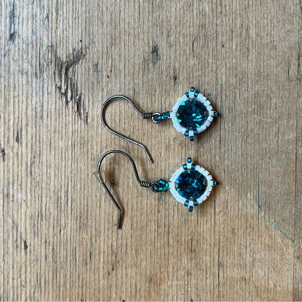 Elegant Blue Crystal Earrings